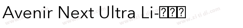 Avenir Next Ultra Li字体转换